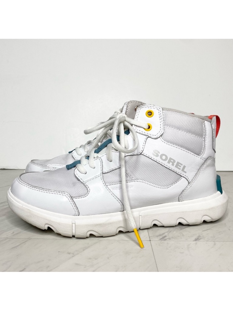 Sorel Explorer Ii White Lace Up Mid Sneaker 9